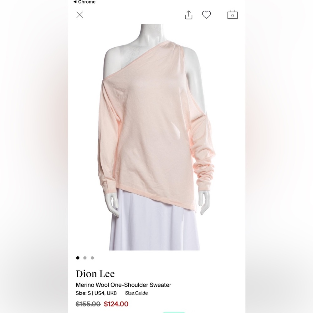 Dion Lee merino wool one shoulder top